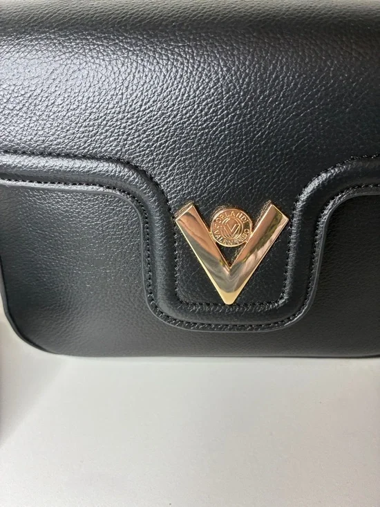 Valentino Orlandi Black Crossbody Bag with Matching Coin Pouch NWT - Picture 5 of 15